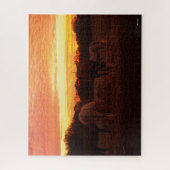 Puzzle Bob Langrish | Quatre chevaux pâturant au coucher (Vertical)