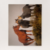 Puzzle Bob Langrish Trois Chevaux Arabes Debout Au Couche (Vertical)