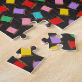 Puzzle Bobines de fils à coudre noirs couturière (Côté)