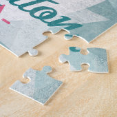 Puzzle Boca Raton Florida Flamant rose rose Retro (Côté)