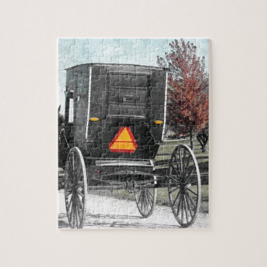 Puzzle Boguet amish d'automne (Vertical)