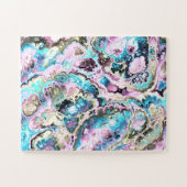 Puzzle Bohème coloré Pastel Marbre Fractal Abstrait (Horizontal)