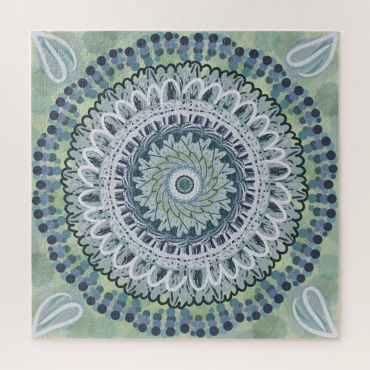 Puzzle Bohème Shabby Chic Mandala Dot Art Design (Vertical)