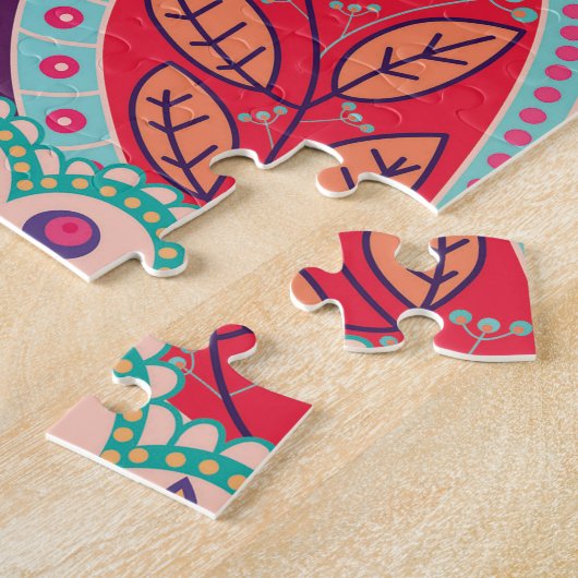 Puzzle Bohemian Boho MOD Hippy Chic Flower Motif (Côté)