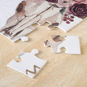 Puzzle Boho aquarelle : flèches, motif crâne. (Côté)