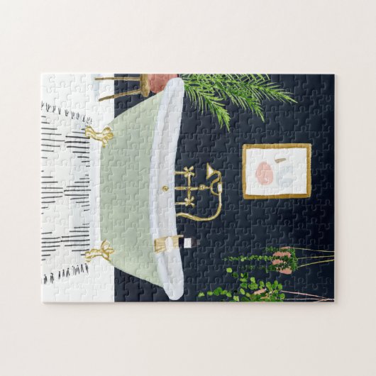 Puzzle Boho Bath I (Horizontal)