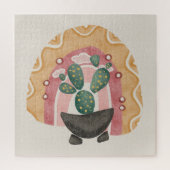 Puzzle Boho Cactus Arc-en-ciel : Vibrations du désert (Vertical)