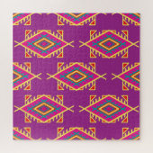 Puzzle Boho Chic : Ornement Ethnique Sans Seamless (Horizontal)
