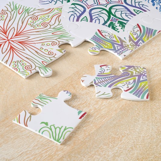 Puzzle Boho coloré Mandala Motif (Côté)