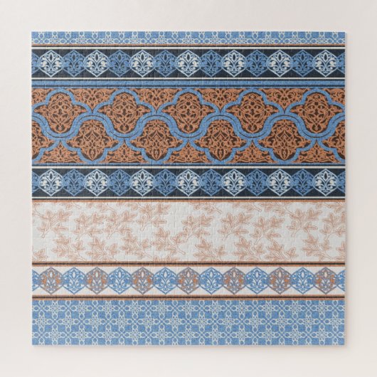 Puzzle Boho Floral Stripes : Ethnic Seamless Collection (Vertical)