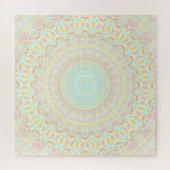 Puzzle Boho Hippie Trippy Super coloré Pastel Mandala (Horizontal)