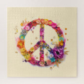 Puzzle Boho Hippy 60s 70s Peace Sign (Vertical)