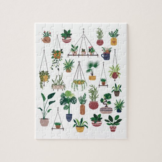 Puzzle Boho intérieur Plante extérieur Illustration Art (Vertical)