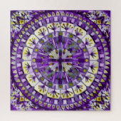 Puzzle Boho Mosaic Mandala Tile Violet flamme - (Vertical)