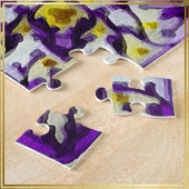 Puzzle Boho Mosaic Mandala Tile Violet flamme -