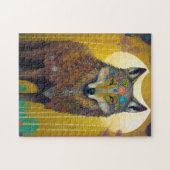 Puzzle Boho Wolf Surreal Wildlife Art (Horizontal)