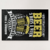 Puzzle Boire De La Bière 3 Jours Par Semaine (Horizontal)