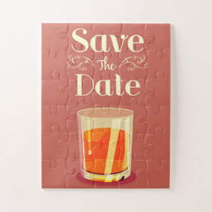 Puzzle Boire du Whisky Vintage Save The Date