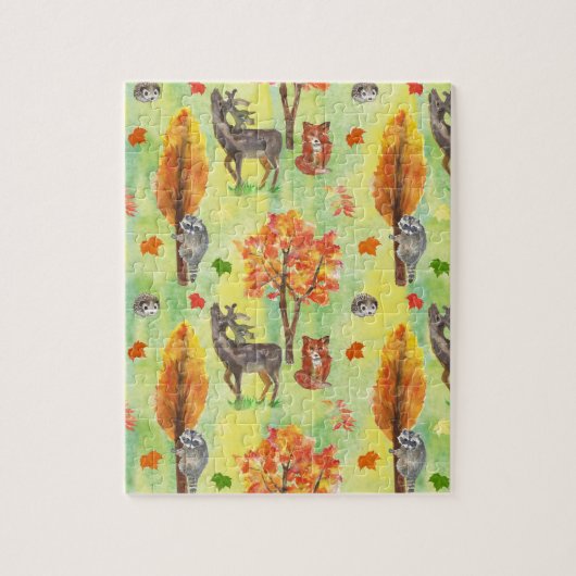 Puzzle Bois Animaux d'aquarelle (Vertical)