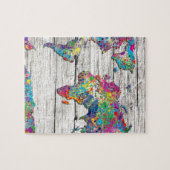 Puzzle bois de carte du monde (Horizontal)