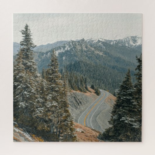 Puzzle Bois De Neige Le Long De L'Autoroute (Vertical)