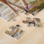 Puzzle Bois de printemps avec canard et faon/cerf (Côté)