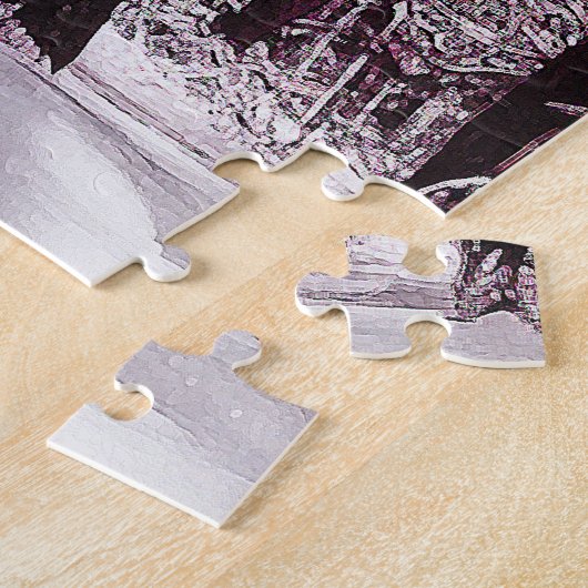 PUZZLE BOIS FORESTIER NEIGE HIVER SCÉNARIO (Côté)