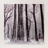 PUZZLE BOIS FORESTIER NEIGE HIVER SCÉNARIO (Vertical)