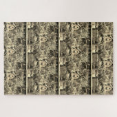 Puzzle Bois Maison ferme Sepia Tone Birdhouse design. (Horizontal)