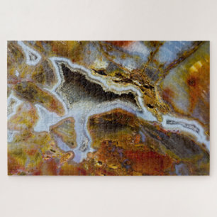 Puzzle Bois pétrifié aux cristaux