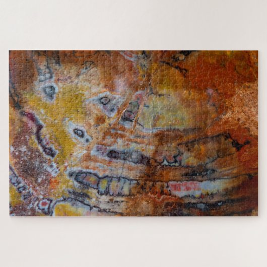 Puzzle Bois Pétrifié Brun (Horizontal)