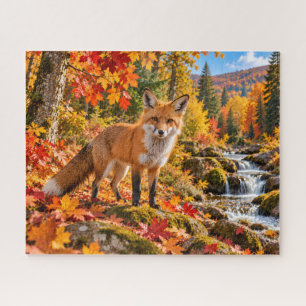 Puzzle Bois renard d'automne
