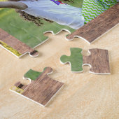 Puzzle Bois rustique Collage familial 6 photos (Côté)