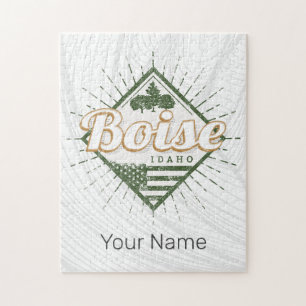 Puzzle Boise City Idaho États-Unis Vintage USA Tree