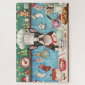 Puzzle Boisson de Noël de Boston Terrier (Vertical)