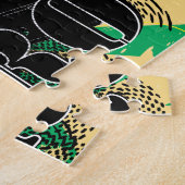 Puzzle Boite à flèche et cassettes de style rétro (Côté)