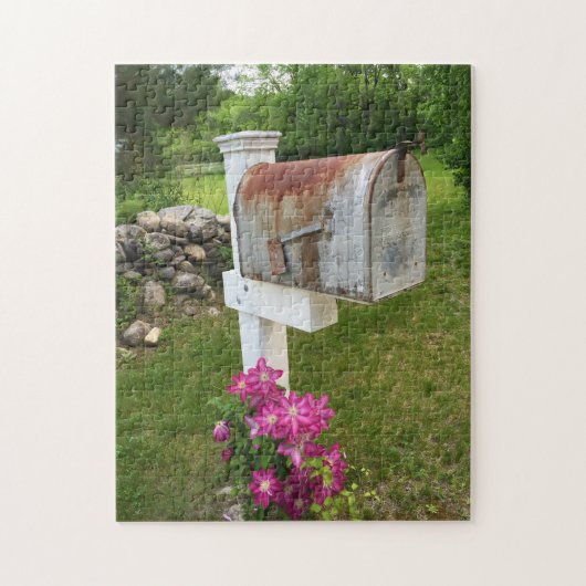 Puzzle Boîte aux lettres rustique Vermont. (Vertical)