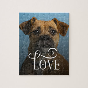 Puzzle Boîte personnalisée pour chien Boxer Amour Moderne