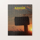 Puzzle Boîte postale Silhouette Kansas (Vertical)