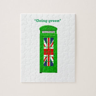 Puzzle Boîte téléphonique londonienne "Go green"