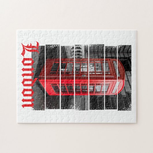 Puzzle Boîte téléphonique Londres Souvenir Vintage (Horizontal)