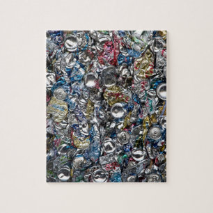 Puzzle Boîtes en aluminium étant Recyclées