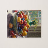 Puzzle Bol de fruit assis sur une table à l'huile (Horizontal)