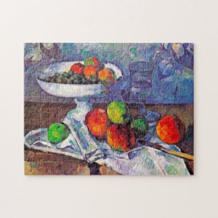 Puzzle Bol de fruits, Verre et Pommes, Cezanne