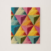 Puzzle Bold Geometric Triangle Pattern  (Vertical)