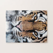 Puzzle Bold Tiger Portrait Graphic Press Style (Horizontal)