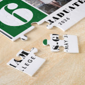 Puzzle Bold typography Class of 2026 photo collage green (Côté)