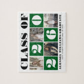 Puzzle Bold typography Class of 2026 photo collage green (Vertical)