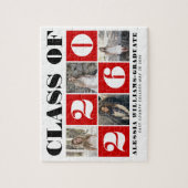 Puzzle Bold typography Class of 2026 photo collage red (Vertical)