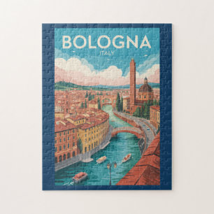 Puzzle Bologne Italie Illustration Voyage Art Vintage